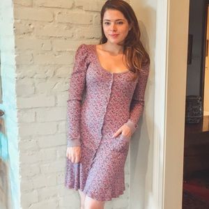 Lilac Floral Sweater Dress 💜🌸💕